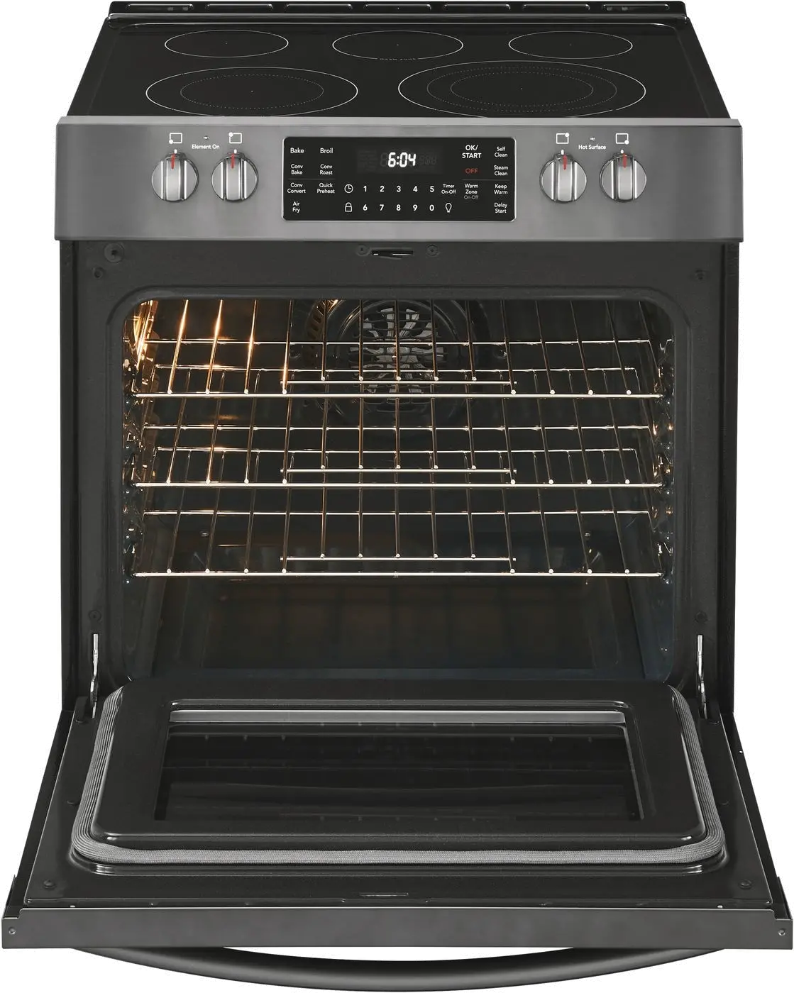 FGEH3047VD Frigidaire 30 Inch Electric Range with Air Fry - 5.4 cu. ft. Black Stainless Steel-4