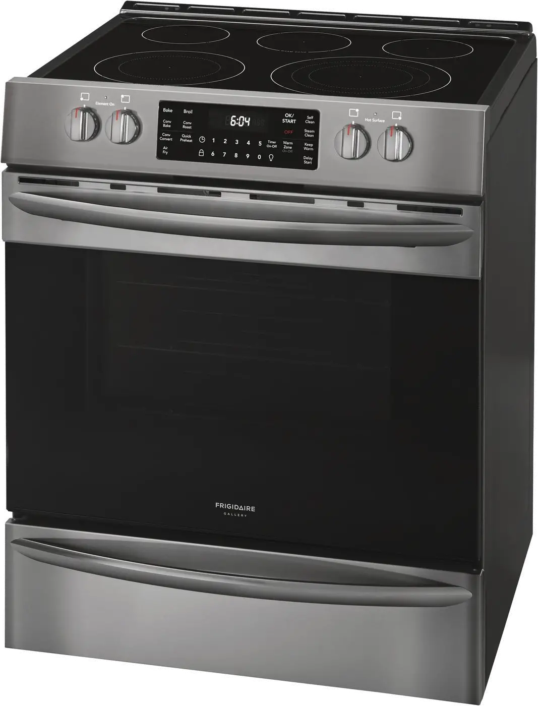 FGEH3047VD Frigidaire 30 Inch Electric Range with Air Fry - 5.4 cu. ft. Black Stainless Steel-5