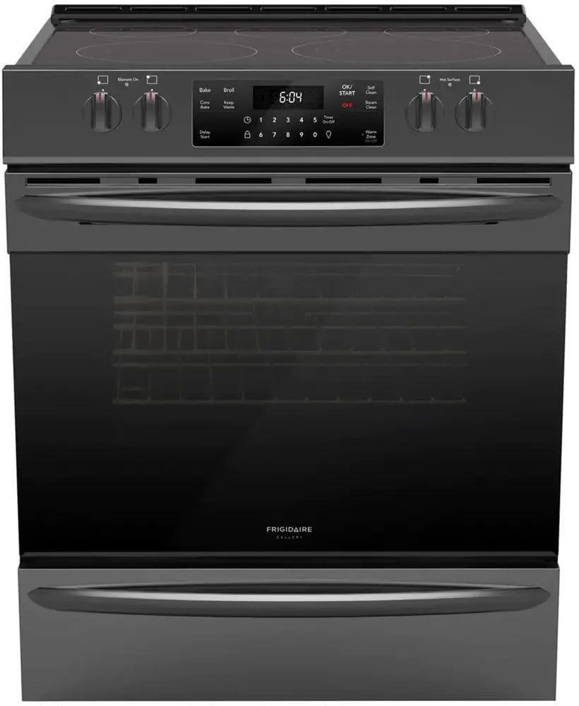 FGEH3047VD Frigidaire 30 Inch Electric Range with Air Fry - 5.4 cu. ft. Black Stainless Steel-6
