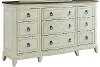 Country Distressed White Dresser - Chapel Hill