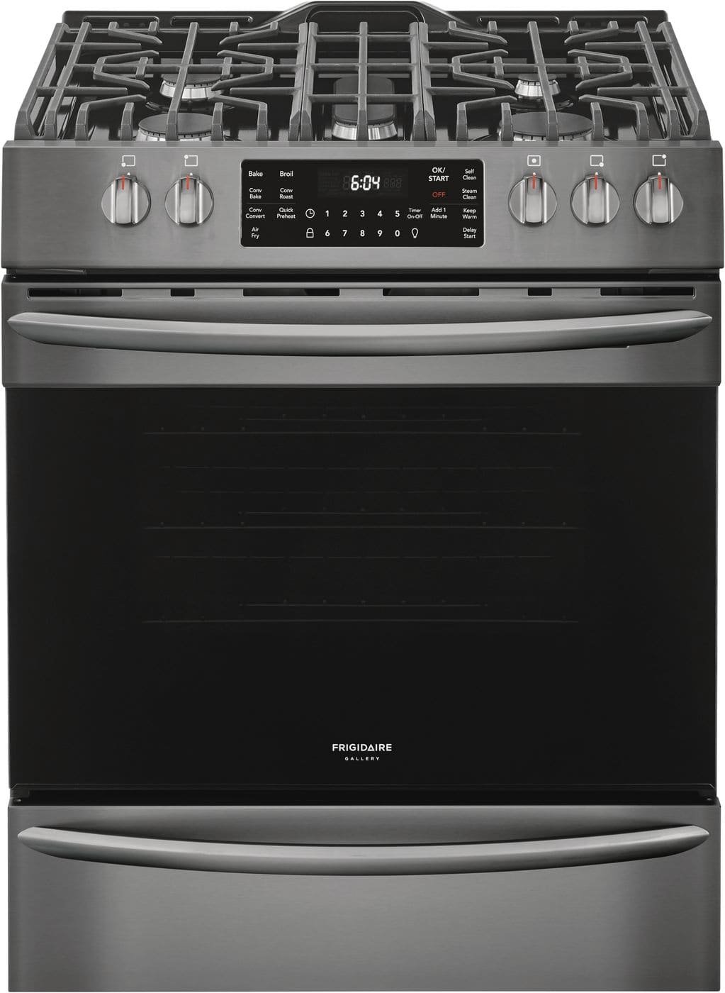 FGGH3047VD Frigidaire Gallery 5.6 cu. ft. Gas Slide-in Range with Convection Cooking - 30 Inch Black Stainless Steel-1