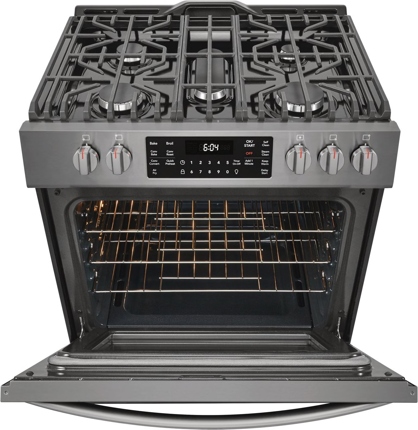 FGGH3047VD Frigidaire Gallery 5.6 cu. ft. Gas Slide-in Range with Convection Cooking - 30 Inch Black Stainless Steel-5