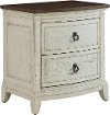 Country Distressed White Nightstand - Chapel Hill