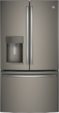 GYS22GMNES GE Counter Depth French Door Refrigerator - 22.2 cu. ft., 36 Inch Slate