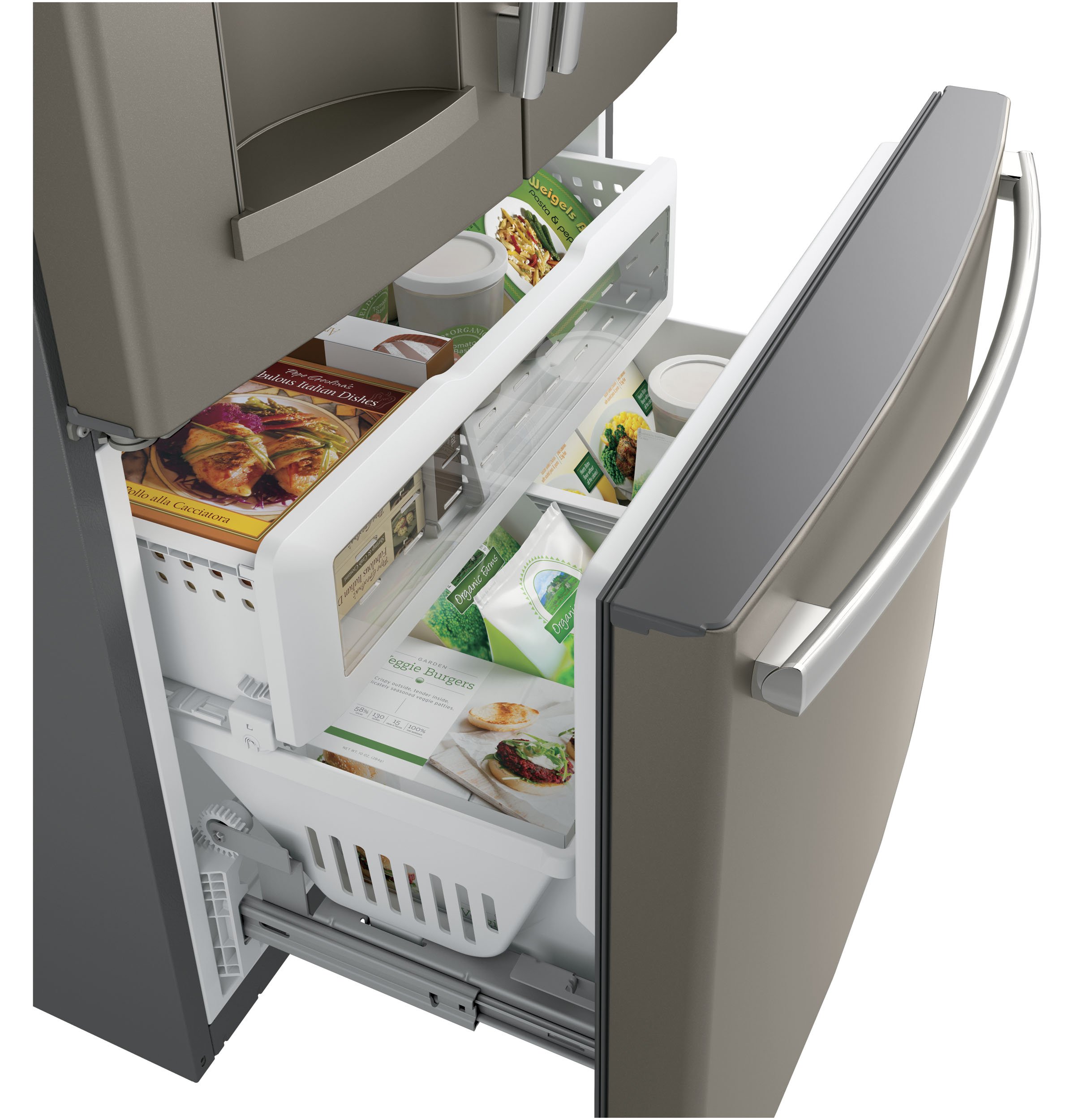 GYS22GMNES GE Counter Depth French Door Refrigerator - 22.2 cu. ft., 36 Inch Slate-6