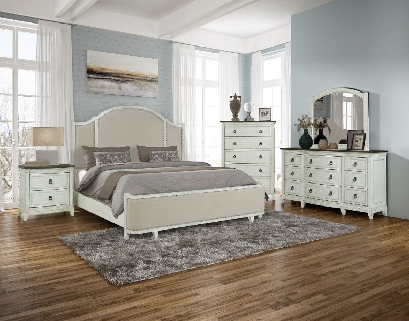 Country White 4 Piece King Bedroom Set Chapel Hill