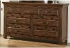 Rustic Chestnut Brown Dresser - Hillcrest