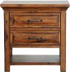 Rustic Chestnut Brown Nightstand - Hillcrest