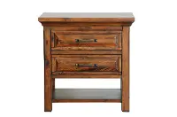 Rustic Chestnut Brown Nightstand - Hillcrest