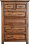 Rustic Chestnut Brown Chest of Drawers - Hillcrest