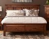Rustic Chestnut Brown Queen Storage Bed - Hill Crest