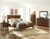Rustic Brown 4 Piece King Bedroom Set - Hill Crest