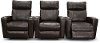 Brown Leather-Match 3 Piece Power Home Theater Seating - Carter
