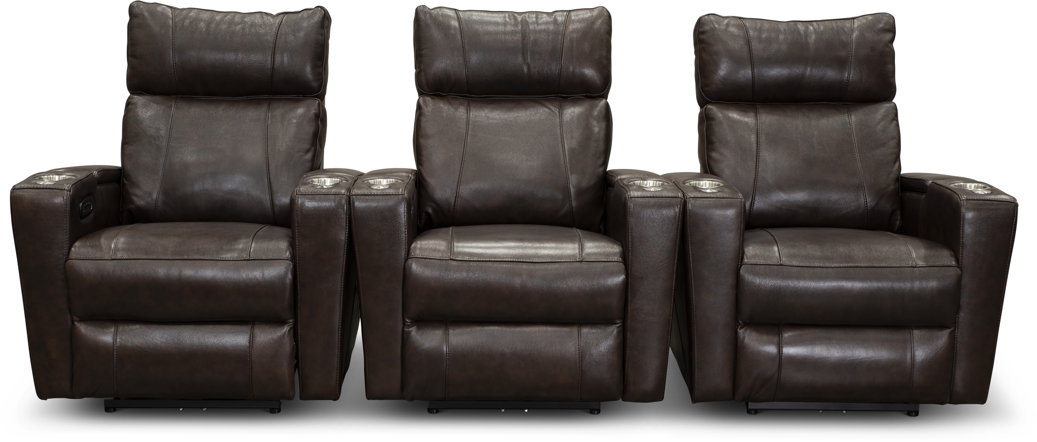 Carter Brown Leather-Match 3 Piece Power Home Theater Seating-3