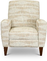 28-431/F168036 Sandstone Beige Push Back High Leg Recliner - Scarlett