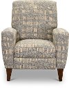 28-431/F168068 Cobblestone Beige and Gray Push Back High Leg Recliner - Scarlett