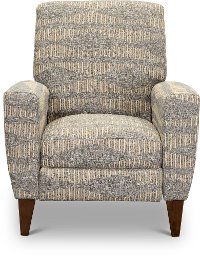 28-431/F168068 Cobblestone Beige and Gray Push Back High Leg Recliner - Scarlett