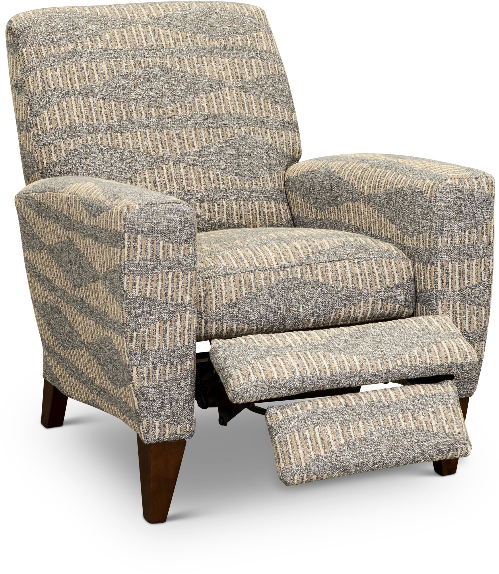 28-431/F168068 Cobblestone Beige and Gray Push Back High Leg Recliner - Scarlett-2