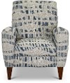 28-431/F168086 Bluestone Gray and Blue Push Back High Leg Recliner - Scarlett