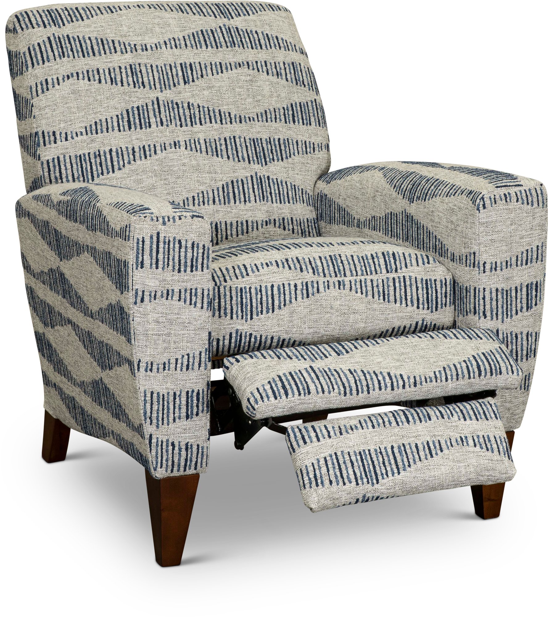 28-431/F168086 Bluestone Gray and Blue Push Back High Leg Recliner - Scarlett-2