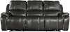 Cyclone Dark Gray Leather-Match Power Reclining Sofa - Potter