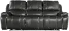 Harry Cyclone Dark Gray Leather-Match Power Reclining Sofa