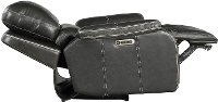 Cyclone Dark Gray Leather-Match Power Recliner - Potter-3