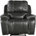 Harry Dark Gray Leather-Match Power Recliner