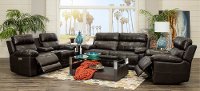Chocolate Brown Leather-Match Power Reclining Sofa - Integrity-3