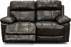 Chocolate Brown Leather-Match Power Reclining Loveseat - integrity