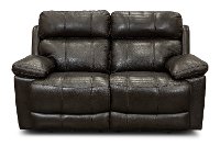 Chocolate Brown Leather-Match Power Reclining Loveseat - integrity-2