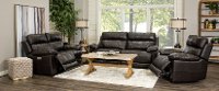 Chocolate Brown Leather-Match Power Reclining Loveseat - integrity-4