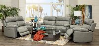 Slate Gray Leather-Match Power Reclining Sofa - Integrity-3
