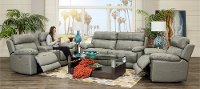 Slate Gray Leather-Match Power Reclining Sofa - Integrity-4