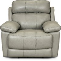 Slate Gray Leather-Match Power Recliner - Integrity-3