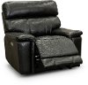 Onyx Black Leather-Match Power Recliner - Integrity