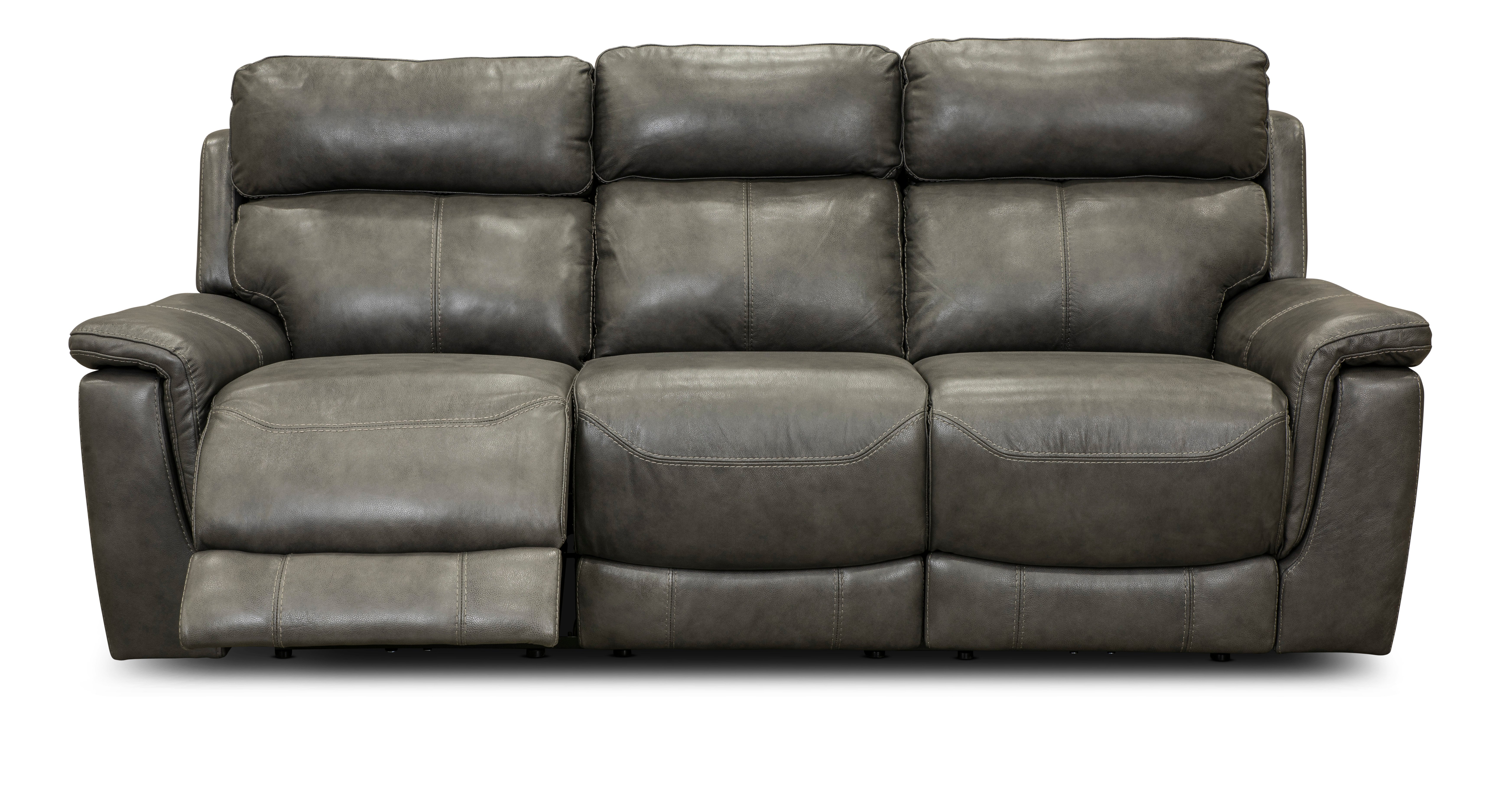 Integrity Graphite Gray Leather-Match Power Reclining Sofa-1