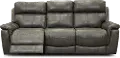 Integrity Graphite Gray Leather-Match Power Reclining Sofa