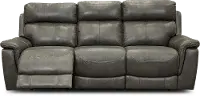Integrity Graphite Gray Leather-Match Power Reclining Sofa