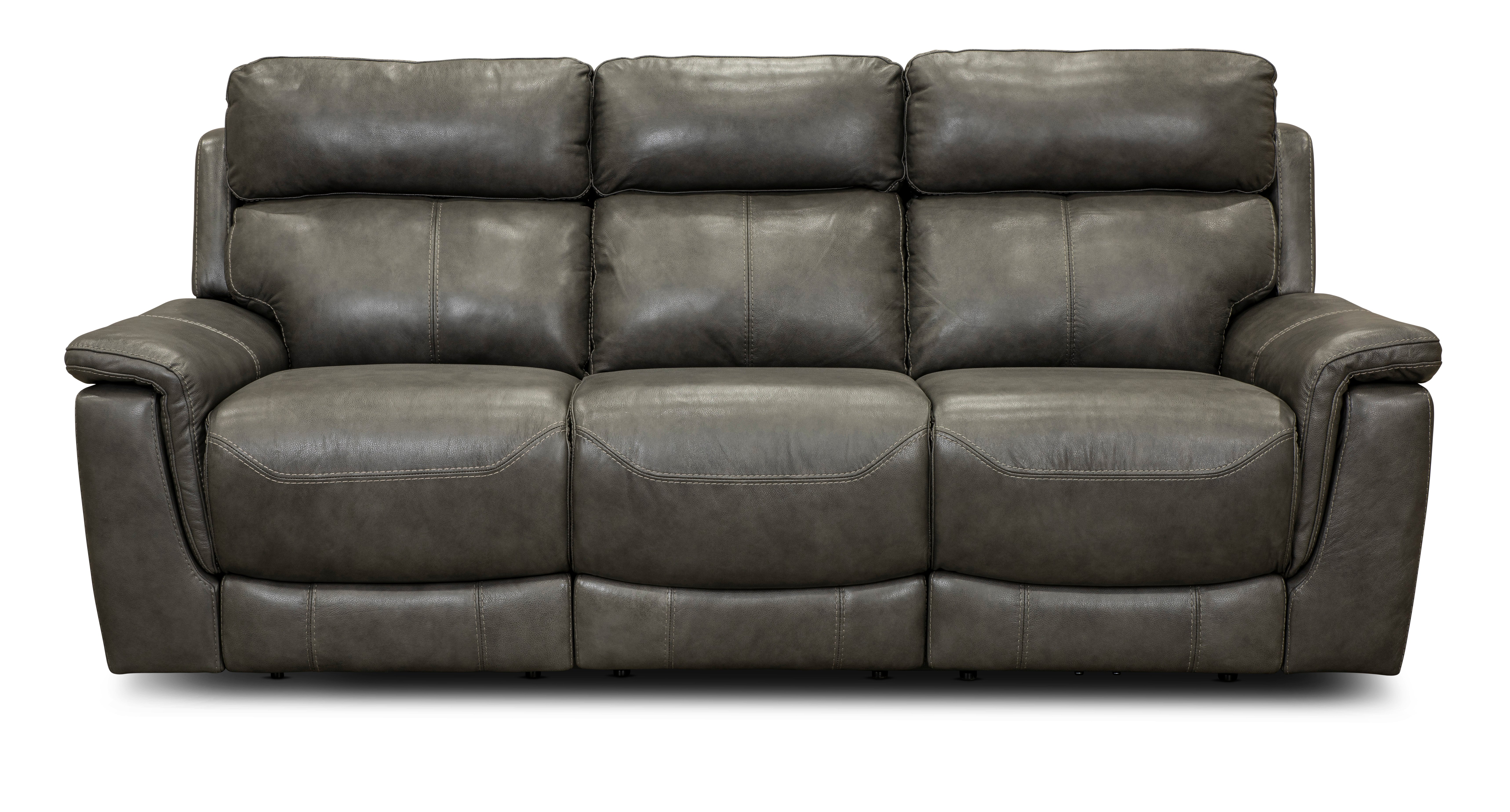 Integrity Graphite Gray Leather-Match Power Reclining Sofa-2