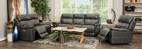 Graphite Gray Leather-Match Power Reclining Loveseat - Integrity-3