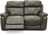 Integrity Gray Leather-Match Power Reclining Loveseat