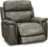 Graphite Gray Leather-Match Power Recliner - Integrity
