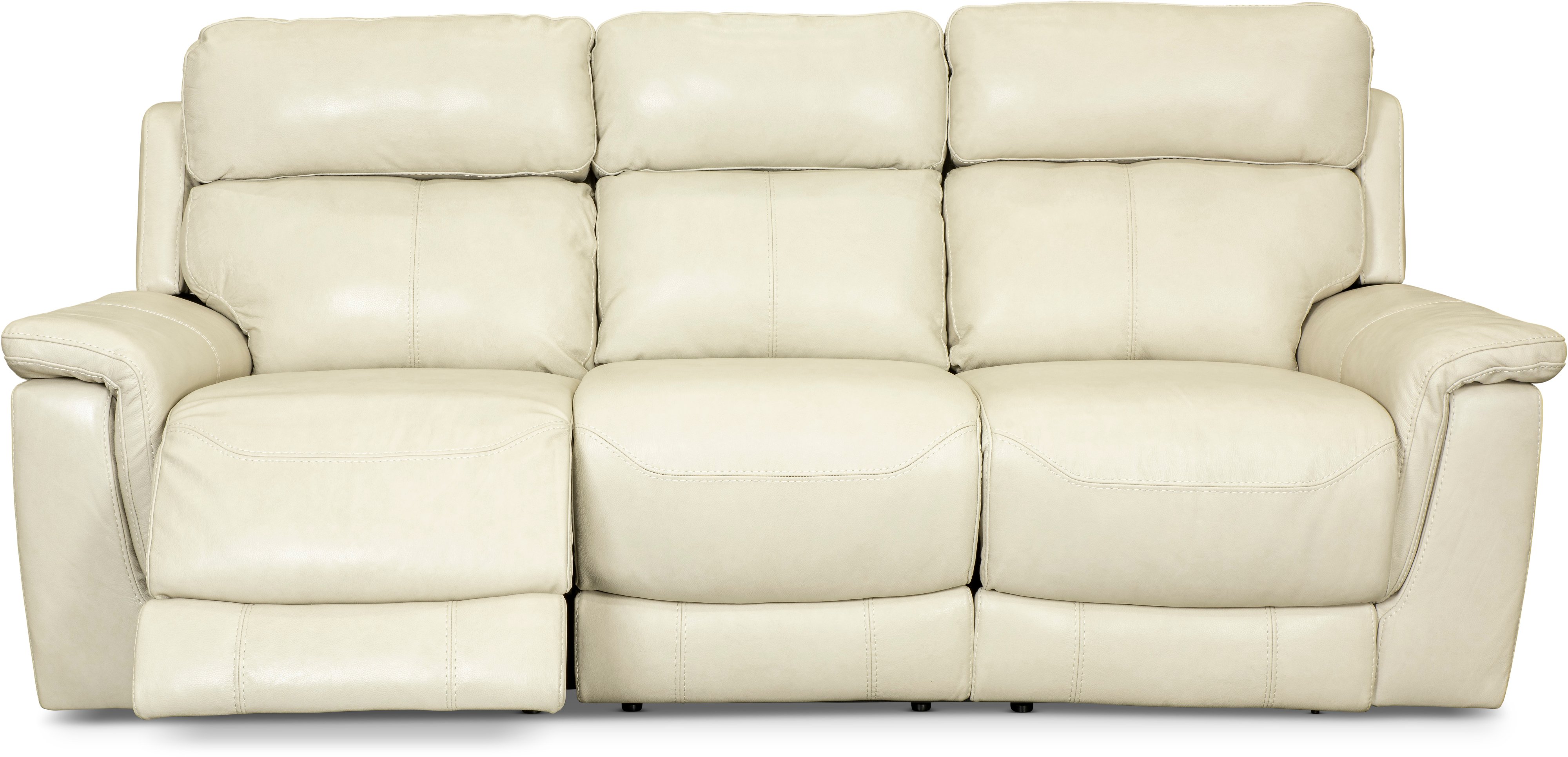 Integrity Pearl White Leather-Match Power Reclining Sofa-1