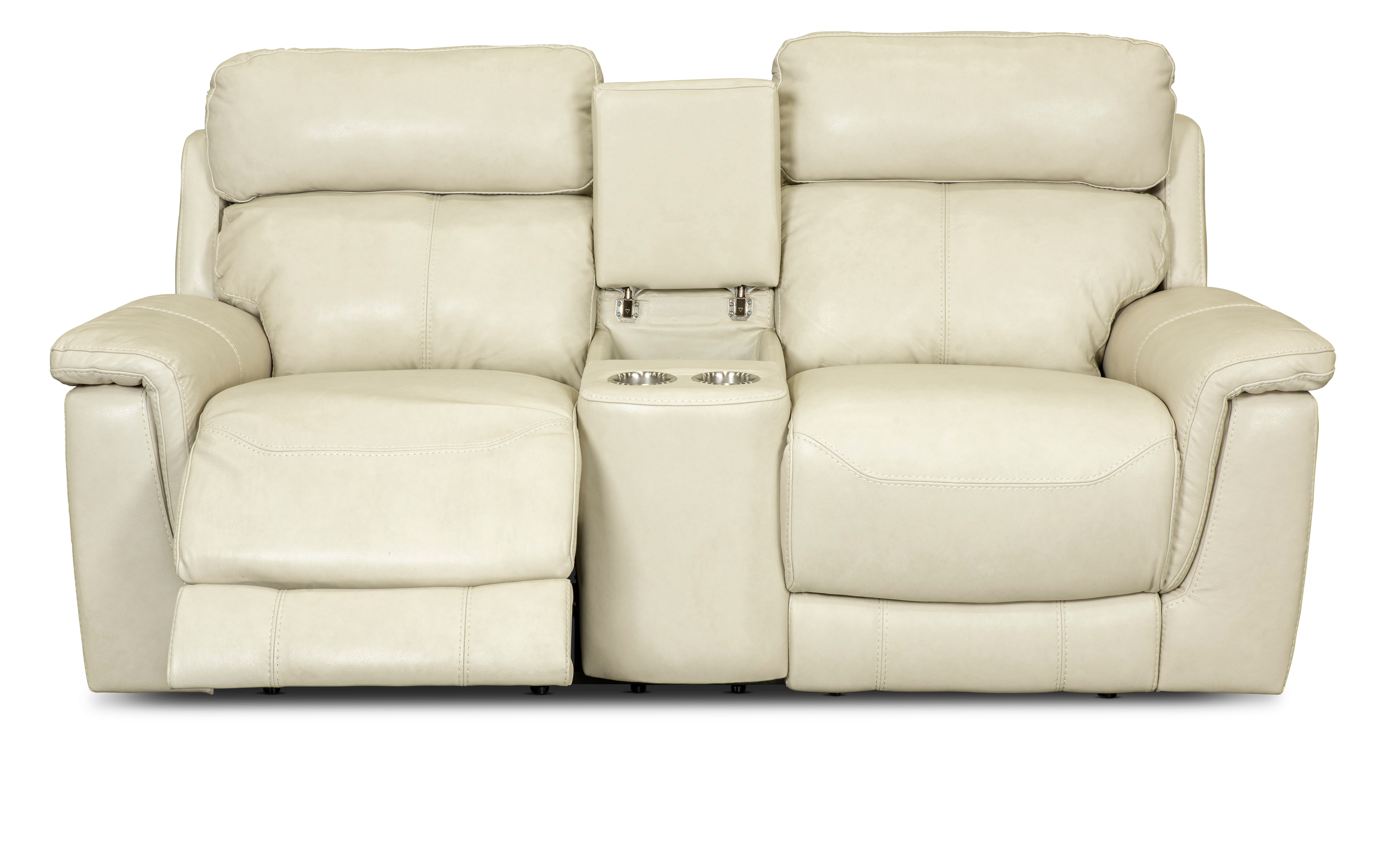 Integrity Pearl Leather-Match Power Reclining Console Loveseat-5