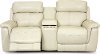 Pearl Leather-Match Power Reclining Console Loveseat - Integrity