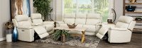 Pearl Leather-Match Power Reclining Console Loveseat - Integrity-2