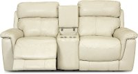 Pearl Leather-Match Power Reclining Console Loveseat - Integrity-5