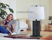 Charcoal Gray Wireless Speaker Table Lamp - Kenbridge-3