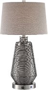 Chrome Wireless Speaker Table Lamp with LED and USB - Connor